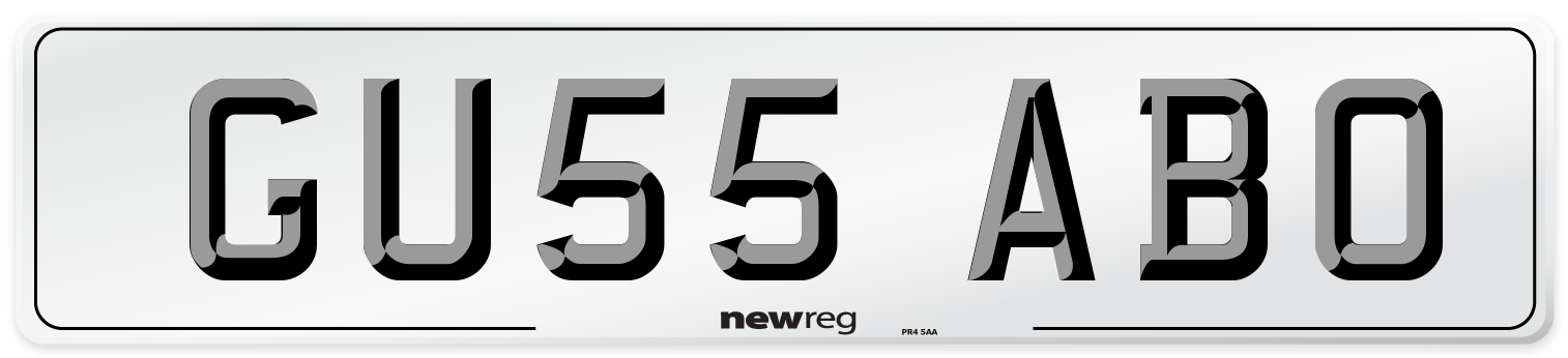 GU55 ABO Number Plate from New Reg